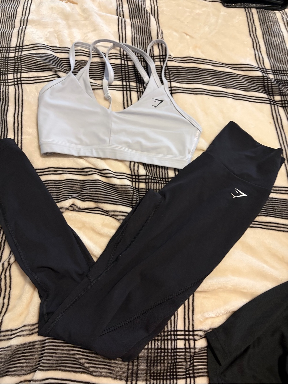 Gymshark Light Gray Dual-Strap Sports Bra